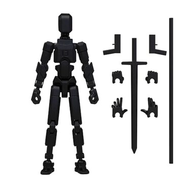 MerryXD T13 3D Action FigureAssembly Completed Dummy Nova Titan Lucky 13 Action Figure 3D Printed MultiJointed Movable Toy Black