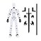 MerryXD T13 3D Action FigureAssembly Completed Dummy Nova Titan Lucky 13 Action Figure 3D Printed MultiJointed Movable Toy White