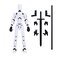 MerryXD T13 3D Action FigureAssembly Completed Dummy Nova Titan Lucky 13 Action Figure 3D Printed MultiJointed Movable Toy White