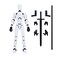MerryXD T13 3D Action FigureAssembly Completed Dummy Nova Titan Lucky 13 Action Figure 3D Printed MultiJointed Movable Toy White
