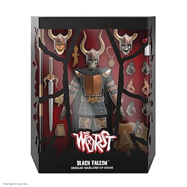 Super7 ULTIMATES The Worst Black Falcon 7 The Worst Action Figure with Accessories Collectibles and Retro Toys
