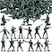 MCPINKY 100PCS Army Men Toy Soldiers Plastic Soldier Figures Army Men Playset Multiple Poses for Boys Birthday Gift Green