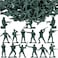 MCPINKY 100PCS Army Men Toy Soldiers Plastic Soldier Figures Army Men Playset Multiple Poses for Boys Birthday Gift Green