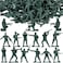 MCPINKY 100PCS Army Men Toy Soldiers Plastic Soldier Figures Army Men Playset Multiple Poses for Boys Birthday Gift Green