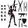 QAONIE Assembly Completed 3D Printed Figure 554inch Dummy13 with Weapon Expansion Set Full Body Mechanical Movable Toy Desk Decoration Black