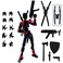 QAONIE Assembly Completed 3D Printed Figure 554inch Dummy13 with Weapon Expansion Set Full Body Mechanical Movable Toy Desk Decoration Black
