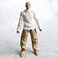 SSbeauty M 112 Scale Fabric TShirt Pant for 6 inch 112 Man Thin Small Action Figure Clothes White Khaki