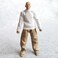 SSbeauty M 112 Scale Fabric TShirt Pant for 6 inch 112 Man Thin Small Action Figure Clothes White Khaki