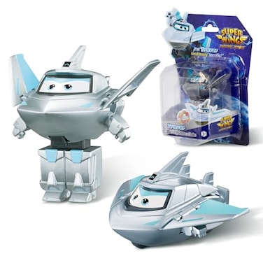 Super Wings 2 5cm TransformaBots Traver Robot Action Figures Transforming Plane to Robot Toys for Kids Ages 38 Fun Playset Gift for Boys Girls Small Size