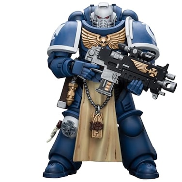 YIZRIO JoyToy Warhammer 40K Ultramarines Sternguard Veteran with Bolt Rifle 118 Scale Action Figure Mecha Joy Toy Collection Model 476 inch