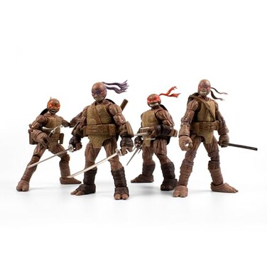 The Loyal Subjects Teenage Mutant Ninja Turtles BST AXN IDW Inspired Michelangelo Leonardo Donatello and Raphael Zombie Turtles 5inch Action Figure 4Pack