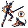 Uodofy Assembly Completed T13 3D Action Figure SetDummy Robo Titan 13 Action Figures3D Printed MultiJointed Toy Black Orange