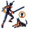 Uodofy Assembly Completed T13 3D Action Figure SetDummy Robo Titan 13 Action Figures3D Printed MultiJointed Toy Black Orange