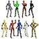 EIMONEY 9PCS Assembly Completed T13 Action Figure 3D Printed MultiJointed MovableLucky 13 Action FiguresMultiArticular Dummy 13 Action FiguresDesktop DecorationsCreative Gifts 9 Colors