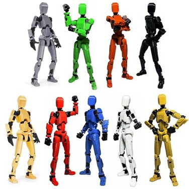 EIMONEY 9PCS Assembly Completed T13 Action Figure 3D Printed MultiJointed MovableLucky 13 Action FiguresMultiArticular Dummy 13 Action FiguresDesktop DecorationsCreative Gifts 9 Colors