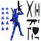 QAONIE Assembly Completed 3D Printed Figure 554inch Dummy13 with Weapon Expansion Set Full Body Mechanical Movable Toy Desk Decoration Bright Blue
