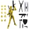 QAONIE Assembly Completed 3D Printed Figure 554inch Dummy13 with Weapon Expansion Set Full Body Mechanical Movable Toy Desk Decoration Yellow