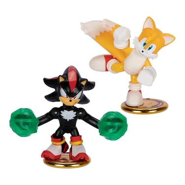 Akedo AKEDO Sonic The Hedgehog Versus Pack with Tails and Shadow Mini Collectable Battling Action Warriors 225 Inches Tall Contains 2 Battle Controllers