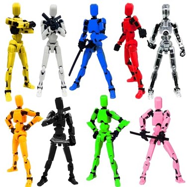 DANONI Assembly CompletedTitan 13 Action Figures Upgrade Nova 13 Action Figure Dummy Robot 13 Action Figure Set3D Robot Figure for Childrens Day Birthday Gifts Assembly Completed9PCS