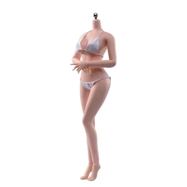 SOUFORCE 16 Scale Super Flexible Female Body 12 Pale Skin Large Bust Seamless Miniature Action Figure Body Doll Collection Without Head Sculpt