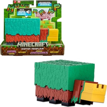 Mattel Minecraft Sniffer Action Figure with GameAccurate Sounds 325inch Scale Collectible Toy Pixelated Design