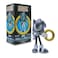 Just Toys LLC Sonic The Hedgehog Buildable Figure Black White Limited Edition 4 Collectible Toy with Moveable Arms Accessories Gold Ring Chaos Emerald