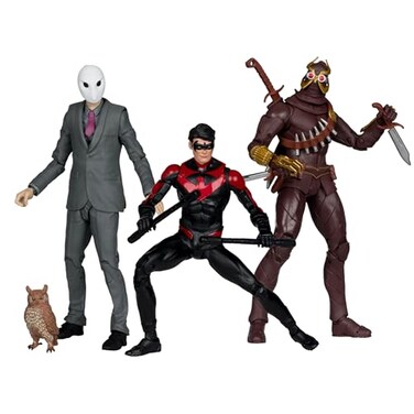 McFarlane Toys DC Multiverse Nightwing vs Talon Owl 7in Figure 3pk Gold Label
