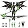 MIGESS Assembly Completed T13 Action Figure SetDummy 13Articulated Robot with Demon Wings Titan 13 RobotMision 13t13 Action Figure AccessoriesGreen Black