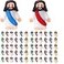 AKFAHOIF Mini Jesus Figures Set of 60pcs Action Figures Little Jesus Figures Tiny Jesus Figures to Hide and Seek Religious Gifts for Easter Egg Stuffers
