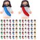 AKFAHOIF Mini Jesus Figures Set of 60pcs Action Figures Little Jesus Figures Tiny Jesus Figures to Hide and Seek Religious Gifts for Easter Egg Stuffers