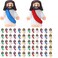 AKFAHOIF Mini Jesus Figures Set of 60pcs Action Figures Little Jesus Figures Tiny Jesus Figures to Hide and Seek Religious Gifts for Easter Egg Stuffers