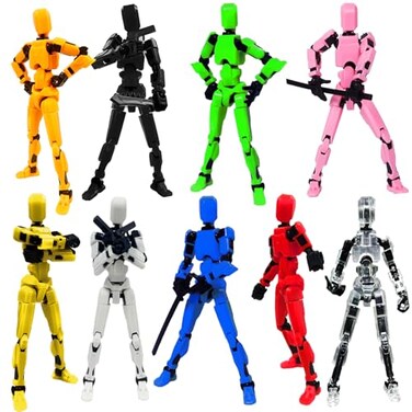 Rugwun Assembly Completed Titan13 Action Figure SetUpgrade Lucky Robot 13 Action Figures3D Printed MultiJointed MovableNova 13 Action Figure for Collectors Desktop Decorations Assembly completed9pcs