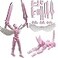 masijssa T13 3D Action Figures Set Titan 13 Action Figure Dummy 3D Printed Robo MultiJointed Movable Toy with Full Articulation for Collectors Desktop Assembly Completed Pink White Figure Dog