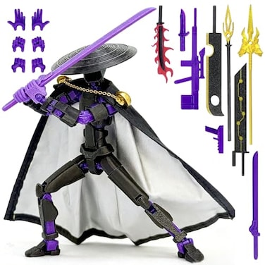 SGYYSG T13 Assembly Completed Action FiguresT13 Action Figure Robo 13 3D Printed Action Figure The Ultimate Hero for ActionPacked Playtime52 Inch Black Purple