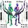 SANSGOUP T13 Dummy Action Figure Set Assembly Completed 3D Printed MultiJointed Movable Titan 13 Lucky 13 Mobile Robot Nova 13 Action Figures Desktop Decorations for Game Lovers Toy Purple Blue