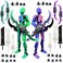 SANSGOUP T13 Dummy Action Figure Set Assembly Completed 3D Printed MultiJointed Movable Titan 13 Lucky 13 Mobile Robot Nova 13 Action Figures Desktop Decorations for Game Lovers Toy Purple Blue