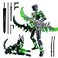 ROBTDUUMY T13 3D Action Figure Set Assembly CompletedDummy Robot Titan 13 Action Figures3D Printed Toys MultiJointed Movable BlackGreen