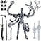 PkghoKids T13 Action Figure Already Assembled Accessories T13 MultiJointed Movablefor Collectors Desktop Decorations t13 Movability 3D Printed Toys Gray 55inch