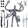 PkghoKids T13 Action Figure Already Assembled Accessories T13 MultiJointed Movablefor Collectors Desktop Decorations t13 Movability 3D Printed Toys Gray 55inch