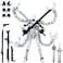 PkghoKids T13 Action Figure Already Assembled AccessoriesT13 MultiJointed Movablefor Collectors Desktop Decorations t13 Movability 3D Printed Toys White 55inch