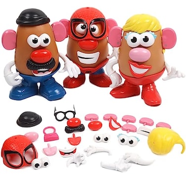 MrPotatoHeadSeries MrMrs Potato Head Action Figure Compatible with Mix and Match Accessories for Birthdays and Holidays 3 PCS