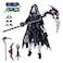 MIGESS T13 Action Figure Set 3D Printed Toy T13 Dummy 13 Titan 13t13 Action Figure AccessoriesDeath Cape Skeleton Robot Cool Robot Stop Motion Animation Figure GrayBlack