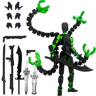 PkghoKids T13 Assembly Completed Action Figure 3D Printed MultiJointed Movable T 13 Nova 13 Robot 13 Action Figure Desktop Decorations for Game Lovers