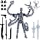 PkghoKids T13 Already Assembled Action Figure AccessoriesT13 MultiJointed Movablefor Collectors Desktop Decorations t13 Movability 3D Printed Toys Gray 72 Inch