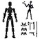 DANONI Titan13 Robot Action FigureLucky Robot 13 Action Figures Creative 3D Printed Action Figure Multi Jointed Action Figures Desktop Decorations for Kids Adult Black 1pc