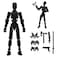 DANONI Titan13 Robot Action FigureLucky Robot 13 Action Figures Creative 3D Printed Action Figure Multi Jointed Action Figures Desktop Decorations for Kids Adult Black 1pc