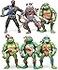 OBXAVV 47 Turtles Action Figures 6PCS Figure Bundle Toys Collection Birthday for Kids
