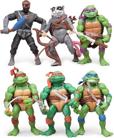 OBXAVV 47 Turtles Action Figures 6PCS Figure Bundle Toys Collection Birthday for Kids