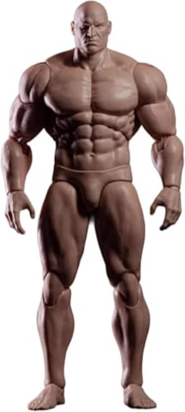 RoofWorld 112 Scale Male Action Figure Strong Muscle Joint Body 6 inch Super Flexible Comic Soldier Action Figure Body Doll Collection
