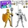 RENGNER PreAssembled Medieval Knight Magnetic Action Figure 55 Height Stop Motion Figure Full Body Activity Robot GoldSilver